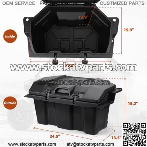 UTV 73QT Rear Cargo Storage Box For 2020-2024 Polaris PRO XP / XP 4 2883751