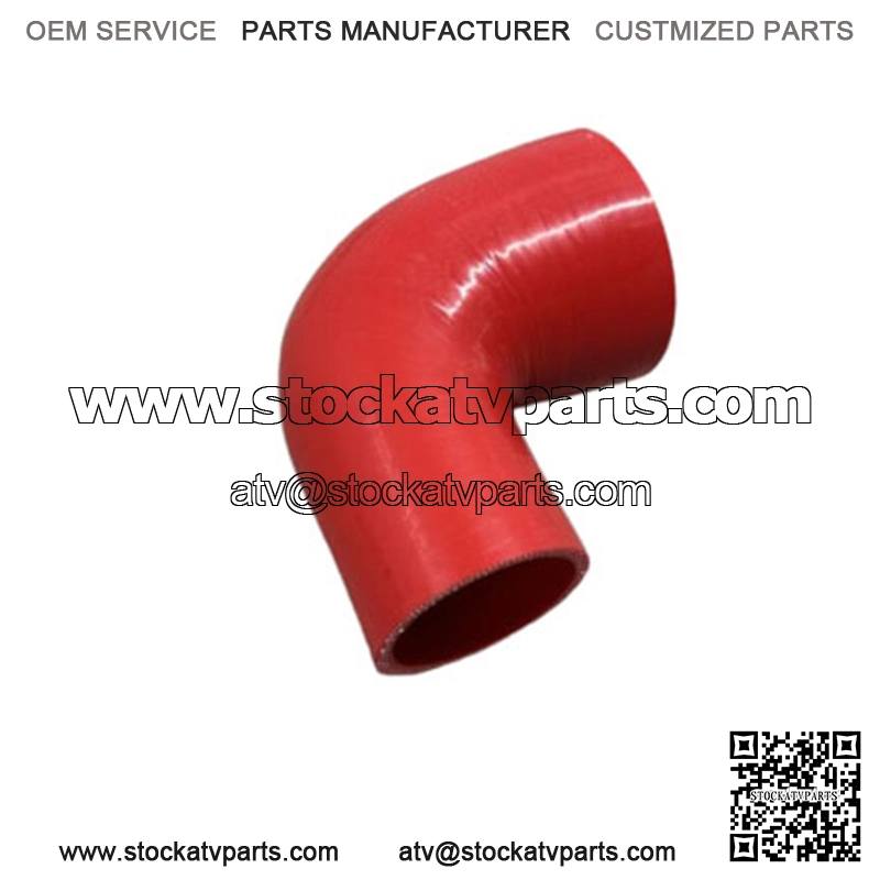 2" To 3" 90 Degree Angle Elbow 3Ply Silicone Coupler Turbo Hose RED - Image 2