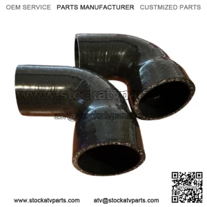1.75" To 2" 90 Degree Angle Elbow 3Ply Silicone Coupler Turbo Hose (2 Pack)
