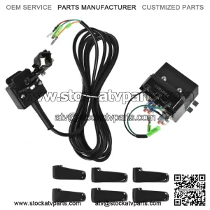 ATV 12V 250A Starter Solenoid Relay Contactor & Winch Rocker Thumb Switch Kit