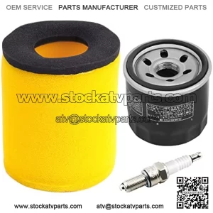 Air Filter 13780-03G00 Oil Filter 1651003G00 with Spark Plug Replacement for Suzuki Eiger 400 LTA400 2x4 / LTA400F 4x4 Auto 2003-2007,King Quad 400 LTA400F LTF400F 4x4 2008-2012