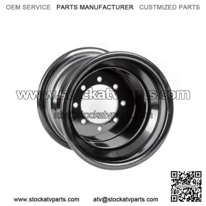 Predator 500 Outlaw 450 525   Rear Wheels   9x8   Alba Racing  Black Rolled Lip (For: Polaris)