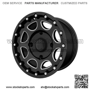 Pro Armor Accent Black 14" x 7" R14 Front Shackle Wheel Rim Polaris 1522546-266 (For: Polaris)