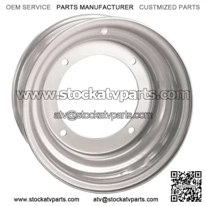 Silver 10x8, 4/156, 3+5 AMS Steel Wheel For Polaris Predator/Outlaw And Yamaha