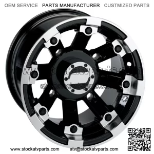 4 ATV/UTV Wheels Set 14in Moose 393X Black 4/156 4+3 1KXP (For: Polaris)