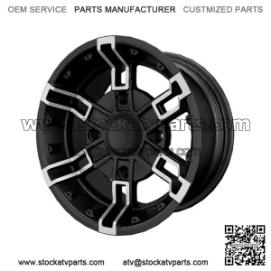 Pro Armor Accent Black 14" x 8" R14 Rear Buckle Wheel Rim Polaris 1522545-266 (For: Polaris)