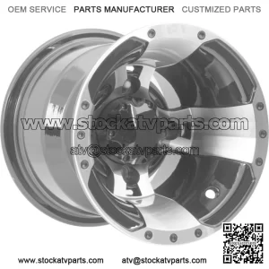 SS112 Machined Wheel 9X8 4/110 3+5 ITP 0928385404B (For: Polaris)