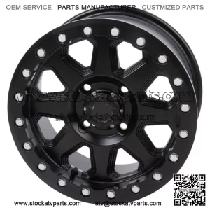 Tusk Uinta Beadlock Wheel 14x7 5.0 + 2.0 Matte Black 4/156 Lug Pattern (For: Polaris)