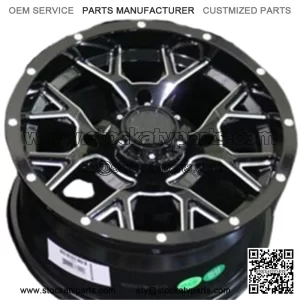 POLARIS RANGER XP1000 14" BARBWIRE BLACK ATV / UTV WHEELS (SET 4) POL10K (For: Polaris)