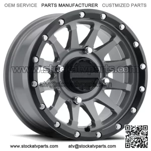 4 ATV/UTV Wheels Set 15in Raceline Trophy Gray 4/156 5+2 1KXP (For: Polaris)