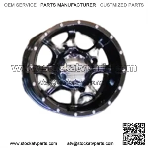 SPORTSMAN 570 12" COBRA BLK ATV ALUMINUM WHEELS (SET 4) LIFETIME WARRANTY POL3CA (For: Polaris)