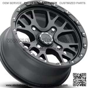 Vision Rocker Aluminum ATV UTV RTV RIM WHEEL 15x7 4/156 4+3 Satin Black (For: Polaris)