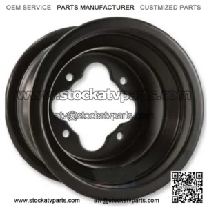 DWT Black ATV Front Wheel Set Rims 10" 10x5 3B+2N 4/144 TRX 450R 400EX Douglas (For: Can-Am)