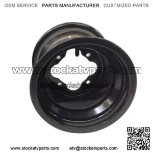 DWT Black A5 Rolled Lip ATV Rear Wheel PAIR 8" 8x8 3+5 4/110 Can am DS450 450 (For: Can-Am)