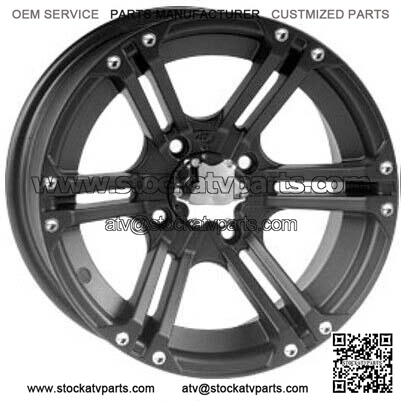 ATV/UTV Wheels Set 12in SS212 Matte Black 4/110 5+2/2+5 SRA (For: Can-Am)