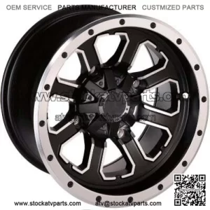 ATV/UTV Wheels Set 14in Moose 548X Black 4/137 4+3 CAN (For: Can-Am)