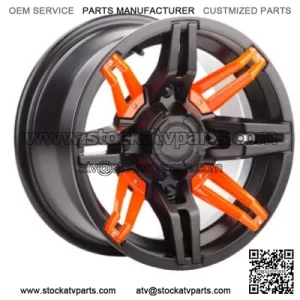 ATV/UTV Wheels Set 14in Sedona Rukus Orange 12mm 4/137 5+2 CAN (For: Can-Am)