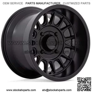 ATV/UTV Wheels Set 15in KMC KS138 Impact Matte Black 4/137 10mm HP1K (For: Can-Am)