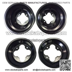 Black A5 Rolled Lip 10" Front 9" Rear Rims Suzuki LTZ400 Z400 LTR450 LTZ250
