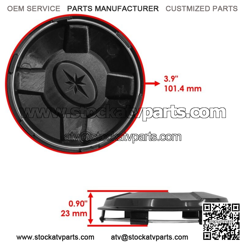 Front & Rear Left Right Wheel Hubcap For Polaris Scrambler XP 850 2014 - Image 2