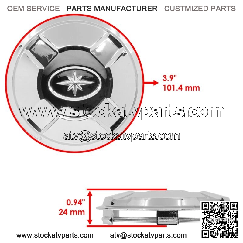 Front & Rear Wheel Hub Cover for Polaris Sportsman 550 Touring 2010-2014 / 4x - Image 2