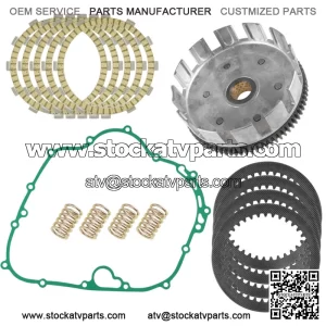 Clutch Basket and Friction Plates Kit for Kawasaki Bayou 300 KLF300-A/B 1986-04