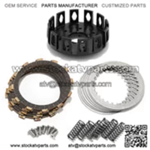 Aluminum Clutch Basket Plates Kit for Honda TRX450R 04-09 / TRX450ER 06-09 12-14