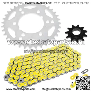 Drive Chain & Sprockets Kit for Polaris Trail Blazer 250 2001 2002 2003 (For: Polaris)