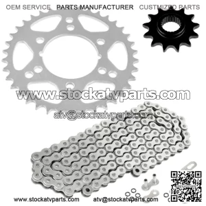 O-Ring Drive Chain & Sprockets Kit for Polaris Trail Boss 250 2x4 1988 1989-1993 (For: Polaris)