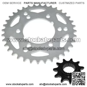 Front & Rear Sprockets Kit for Polaris Trail Blazer 250 2001 2002 2003 (For: Polaris)