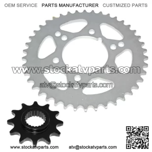Front & Rear Sprockets Kit for Polaris Sport 400L 1996-1999 (For: Polaris)