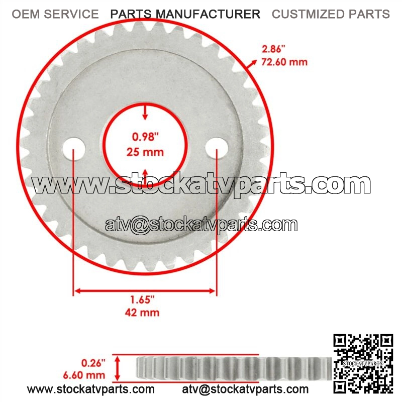 Camshaft Cam Timing Chain Gear Sprocket fits Polaris RZR XP 4 1000 2014 - 2020 (For: Polaris) - Image 2