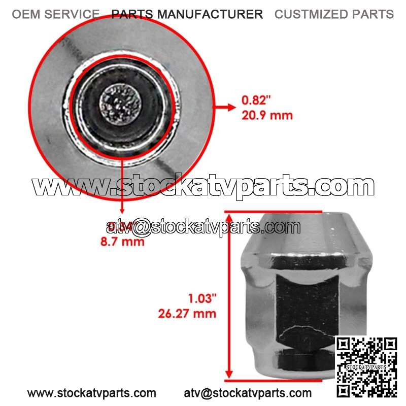 Wheel Nut For Can-AM CanAM Outlander Max 500 07-2012 2014-2015 M10x1.25 - Image 2