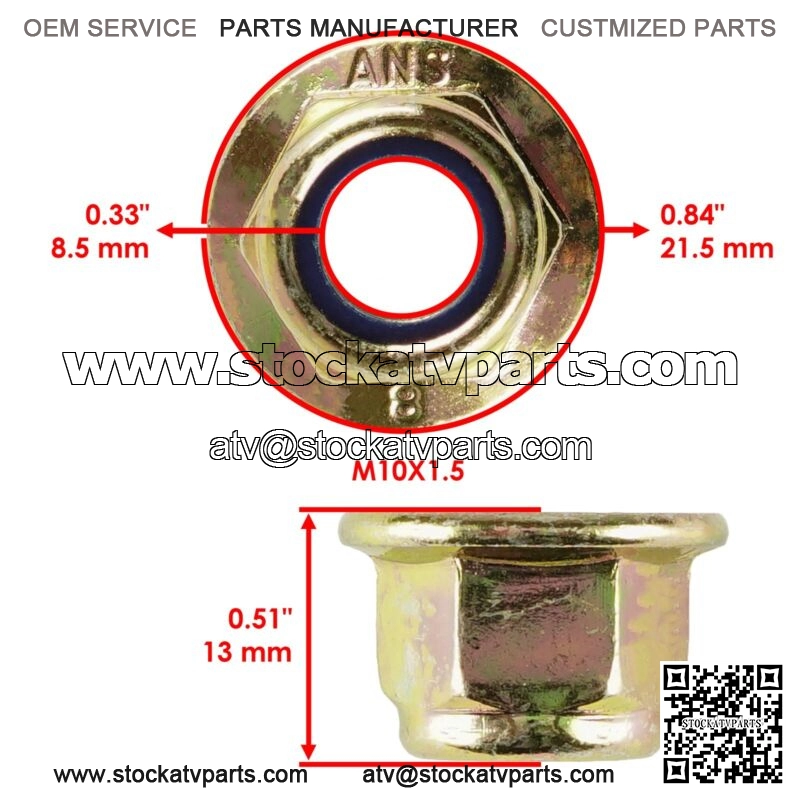 Rear Bearing Carrier Lower Bolt & Nut For Polaris SPORTSMAN 850 TOURING SP 2015 - Image 3