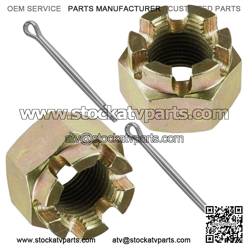 2x Rear Axle Castle Nut w/Pin Polaris Sportsman 500 X2 2006-09 / Touring 2008-10 - Image 5
