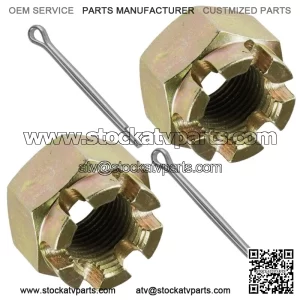 2x Rear Axle Castle Nut w/ Pin Polaris Sportsman 400 4x4 1993-1996 / 400L 1997