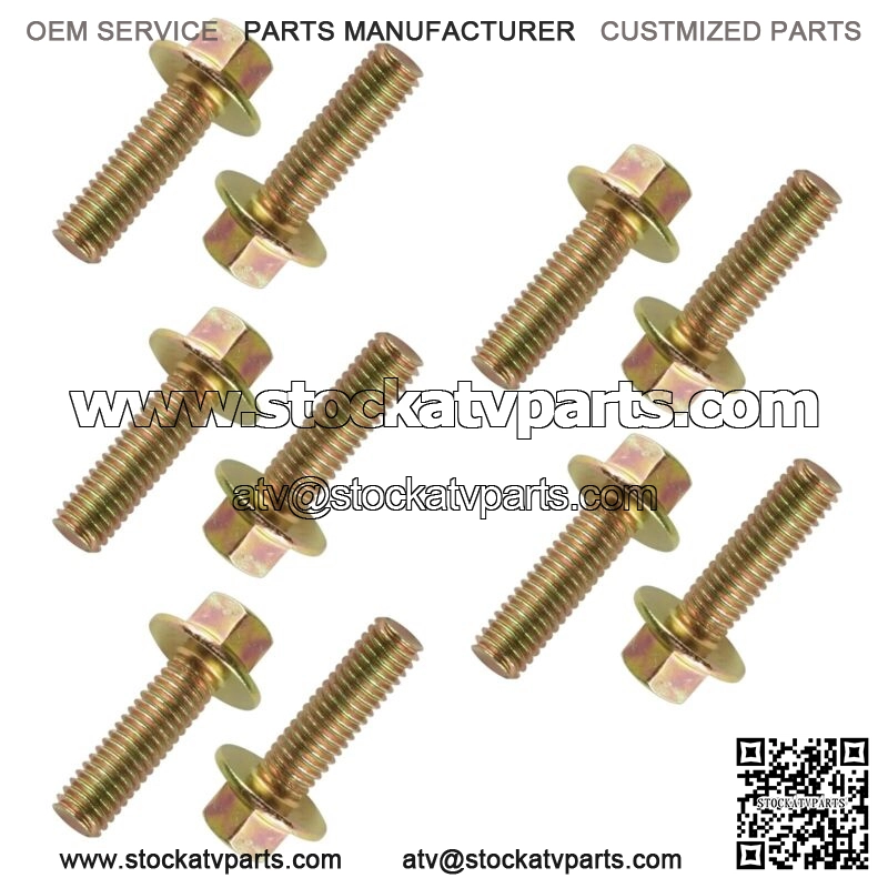 10x Flanged Head Clutch Bolt M6x20 for Polaris 7518576 3131726 - Image 3