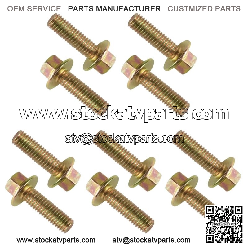 10x Flanged Head Clutch Bolt M6x20 for Polaris 7518576 3131726 - Image 5