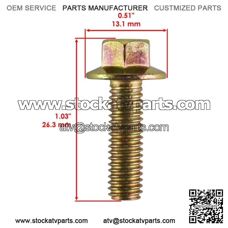Flanged Head Clutch Bolt M6x20 for Polaris Sportsman 570 6x6 2017 2018 2019-2021 - Image 2