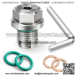 M14.1-1.25 x 15mm Oversize Piggyback Oil Drain Plug, Stainless Steel Self Tapping Oil Pan Thread Repair Kit