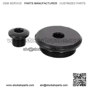 Motorcycle Engine Timing Replacement Plug Bolts For SUZUKI QUADSPORT Z400 LTZ400 Z250 LTR 450 CNC Aluminum Engine Timing Cover Cap Plug,2PCS (Black)