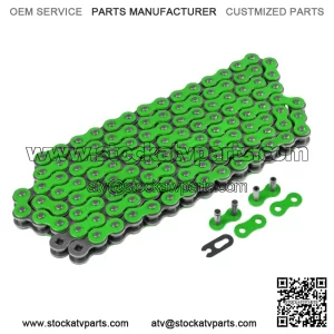Green Drive Chain for Bike | Motorcycle Quad 520-Pitch 120-Links Non O-Ring
