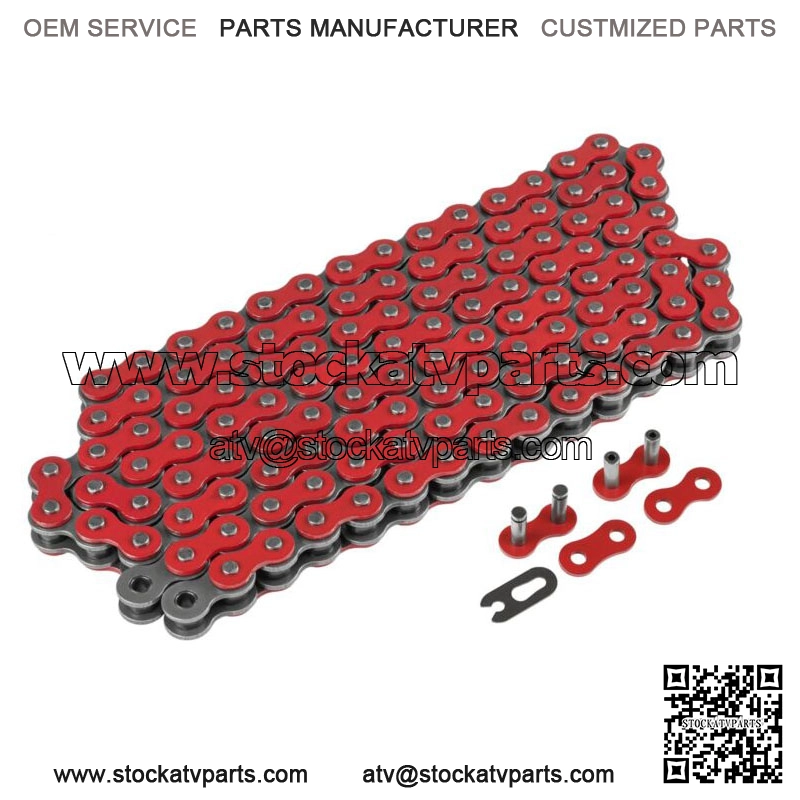 Red Drive Chain for Bike | Motorcycle Quad 520-Pitch 120-Links Non O-Ring