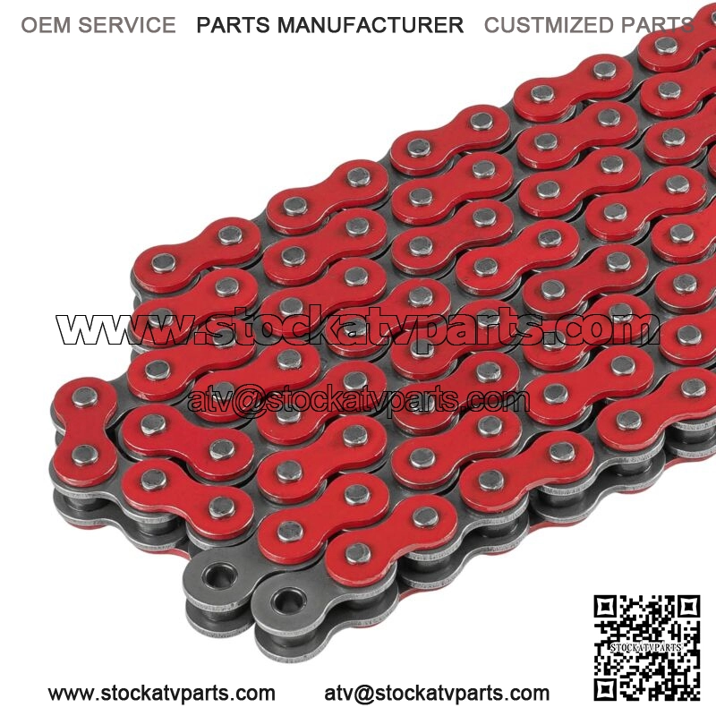 Red Drive Chain for Bike | Motorcycle Quad 520-Pitch 120-Links Non O-Ring - Image 3