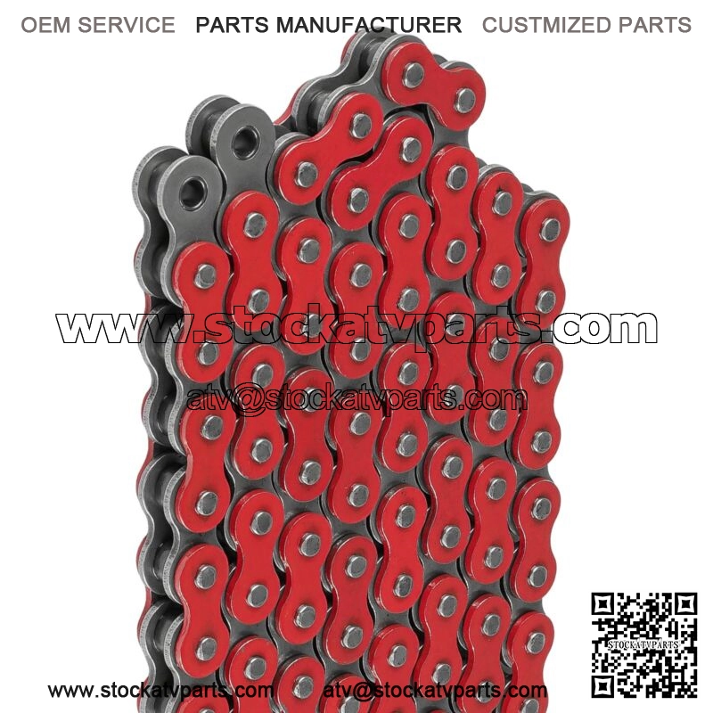 Red Drive Chain for Bike | Motorcycle Quad 520-Pitch 120-Links Non O-Ring - Image 4