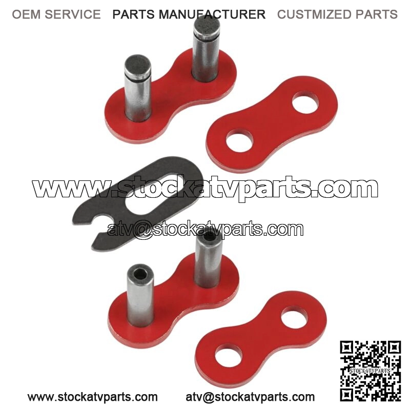 Red Drive Chain for Bike | Motorcycle Quad 520-Pitch 120-Links Non O-Ring - Image 5
