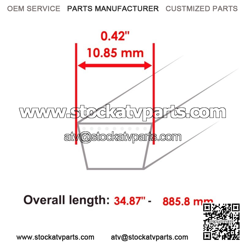 Drive Belt for Toro 21" Power Clear Snow Throwers 1084921 2011-2015 - Image 2
