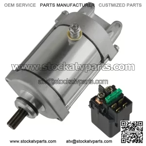 12V Starter with Relay Solenoid for Honda VTR100F Super Hawk 1000 1998 - 2002