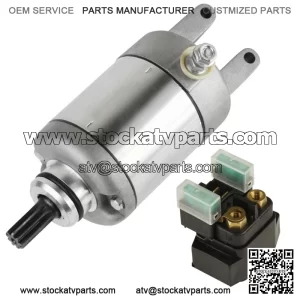 Starter with Relay Solenoid For Yamaha FZ6 FZ-6 FZS6 2004 2005 2006-2009