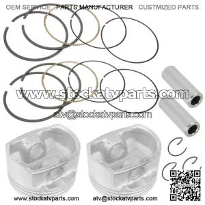 2 Cast Aluminium Cylinder Piston Kit for Polaris Sportsman 800 EFI 2005-2014 (For: Polaris Sportsman 800)